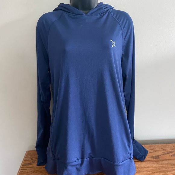 Orangetheory Tops - Orangetheory Navy Hooded Top OTF